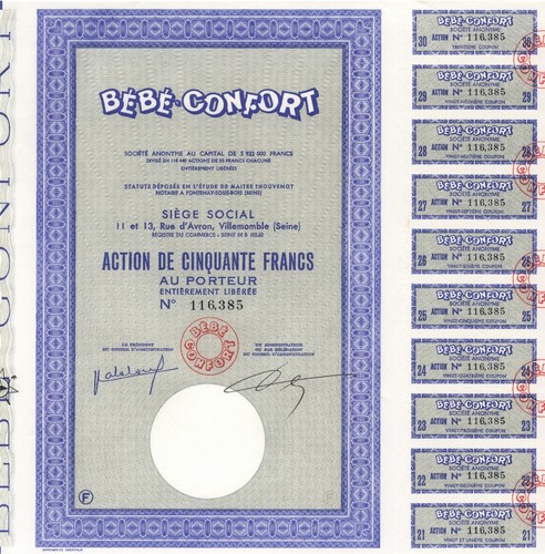 Bébé confort aktie - s.a., –
