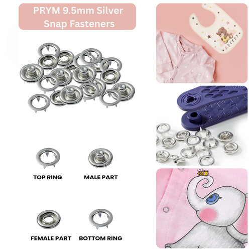 Prym 5mm silber - 9,5mm,